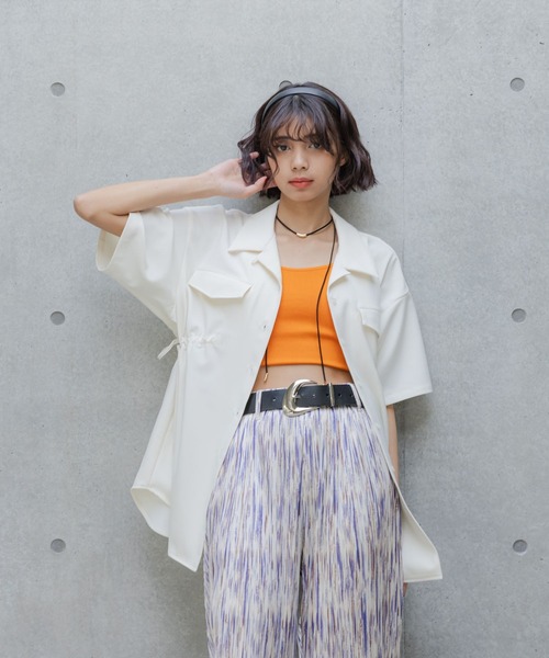 PAGEBOY(ページボーイ)の「ウエストドロストカイキンシャツ(Tシャツ/カットソー・レディース・オフホワイト/ブルー/ブラック・FREE)」の20枚目の写真