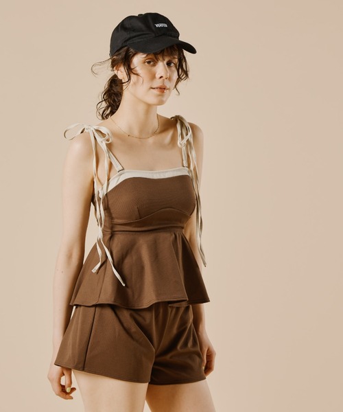 三愛 San-ai♡ ペプラム水着 2025新作 3点セット 新品♡ ペプラム3点セット【Ungrid(アングリット）】（水着）｜San-ai