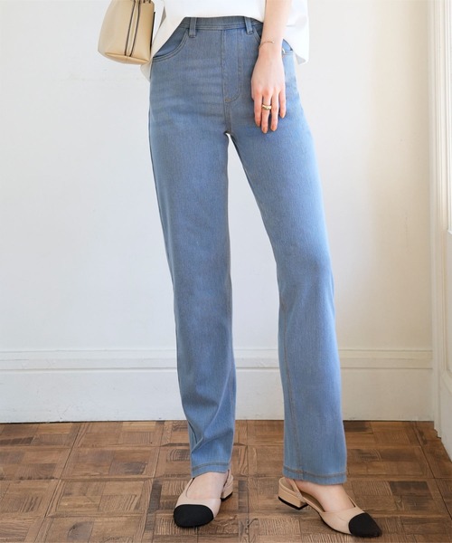 KOBE LETTUCE（コウベレタス）の「選べるサイズ デニムレギンス（レギンス/スパッツ・レディース・ライトブルー/ブルー・L/M/XL/PL/PM）」の3枚目の写真