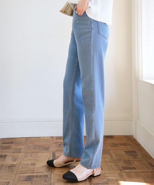 KOBE LETTUCE（コウベレタス）の「選べるサイズ デニムレギンス（レギンス/スパッツ・レディース・ライトブルー/ブルー・L/M/XL/PL/PM）」の4枚目の写真