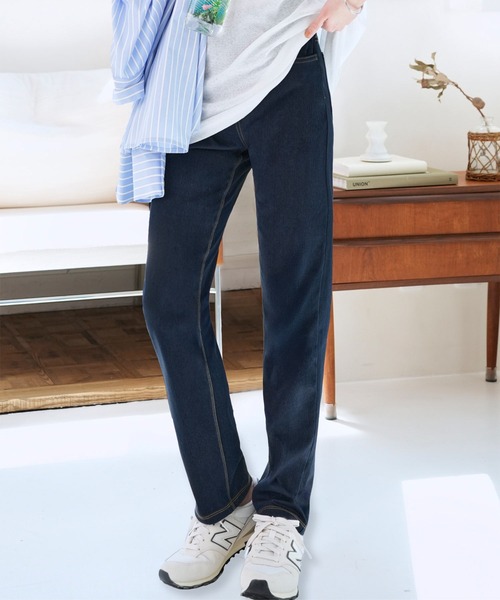 KOBE LETTUCE（コウベレタス）の「選べるサイズ デニムレギンス（レギンス/スパッツ・レディース・ライトブルー/ブルー・L/M/XL/PL/PM）」の8枚目の写真