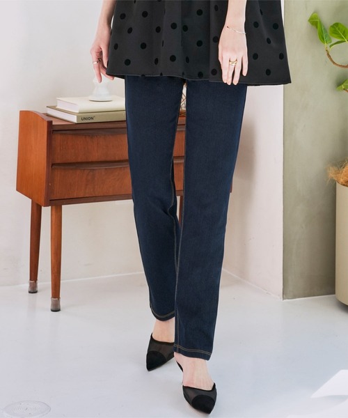 KOBE LETTUCE（コウベレタス）の「選べるサイズ デニムレギンス（レギンス/スパッツ・レディース・ライトブルー/ブルー・L/M/XL/PL/PM）」の9枚目の写真