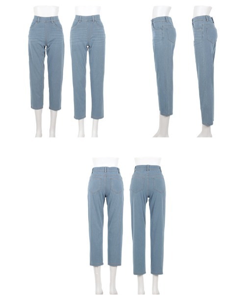 KOBE LETTUCE（コウベレタス）の「選べるサイズ デニムレギンス（レギンス/スパッツ・レディース・ライトブルー/ブルー・L/M/XL/PL/PM）」の11枚目の写真