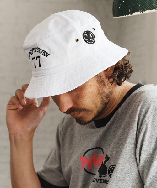 mko12741-embroidery bucket cap (77arch) バケットハット（ハット