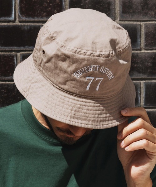 mko12741-embroidery bucket cap (77arch) バケットハット（ハット