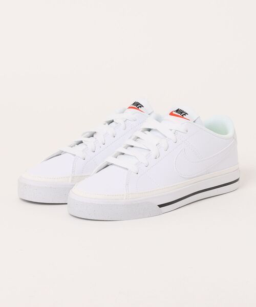 NIKE(ナイキ)の「《NIKE》ウィメンズ コート レガシー NN(スニーカー・レディース・ホワイト/ホワイト系その他/オフホワイト/ベージュ系その他/ホワイト×ピンク・22.5cm/23.0cm/23.5cm/24.0cm/24.5cm/25.0cm/25.5cm/26.0cm)」の1枚目の写真