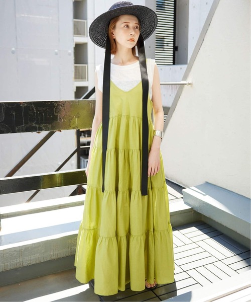 SLOBE IENA(スローブイエナ)の「《追加》スラブ天竺ノースリーブTEE(Tシャツ/カットソー・レディース・ネイビー/ホワイト/スカイブルー/オレンジ系その他/ベージュ・FREE)」の16枚目の写真