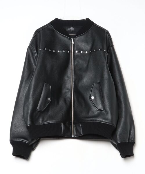 ジャケット・アウター AFB STUDDED HOODED BOMBER JACKET STUDDED HOODED BOMBER JACKET – AFB