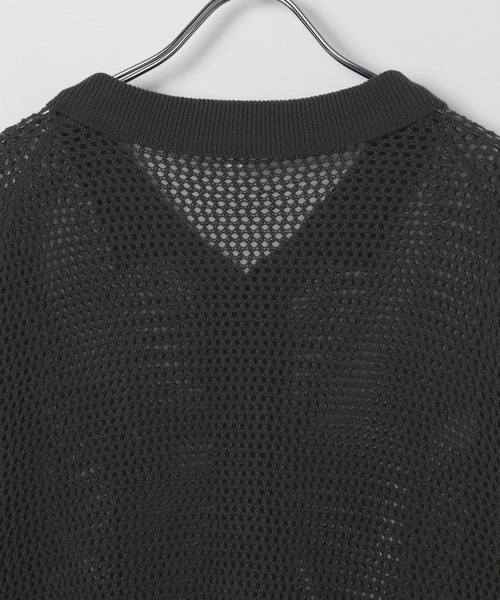 ゆほほさま専用 セール】透かし編みポロカーデ/五分袖/CLEAN MODE/325743