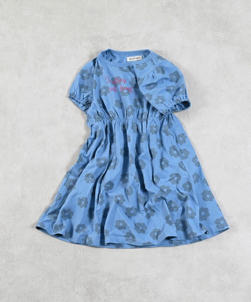 LSP WOW(エルエスピーワオ)の「【LSP WOW!】総柄カットソーワンピース(ワンピース・キッズ・オフホワイト/ピンク/グリーン/ベージュ/ライトブルー・90/100/110/120/80/130)」の6枚目の写真