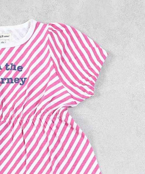 LSP WOW(エルエスピーワオ)の「【LSP WOW!】総柄カットソーワンピース(ワンピース・キッズ・オフホワイト/ピンク/グリーン/ベージュ/ライトブルー・90/100/110/120/80/130)」の18枚目の写真