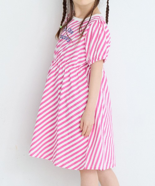 LSP WOW(エルエスピーワオ)の「【LSP WOW!】総柄カットソーワンピース(ワンピース・キッズ・オフホワイト/ピンク/グリーン/ベージュ/ライトブルー・90/100/110/120/80/130)」の13枚目の写真