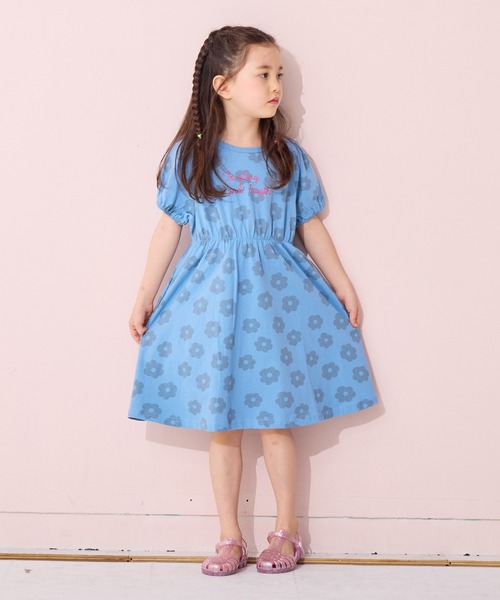 LSP WOW(エルエスピーワオ)の「【LSP WOW!】総柄カットソーワンピース(ワンピース・キッズ・オフホワイト/ピンク/グリーン/ベージュ/ライトブルー・90/100/110/120/80/130)」の9枚目の写真