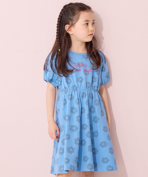 LSP WOW(エルエスピーワオ)の「【LSP WOW!】総柄カットソーワンピース(ワンピース・キッズ・オフホワイト/ピンク/グリーン/ベージュ/ライトブルー・90/100/110/120/80/130)」の8枚目の写真