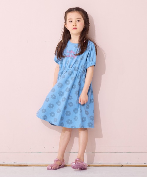 LSP WOW(エルエスピーワオ)の「【LSP WOW!】総柄カットソーワンピース(ワンピース・キッズ・オフホワイト/ピンク/グリーン/ベージュ/ライトブルー・90/100/110/120/80/130)」の10枚目の写真