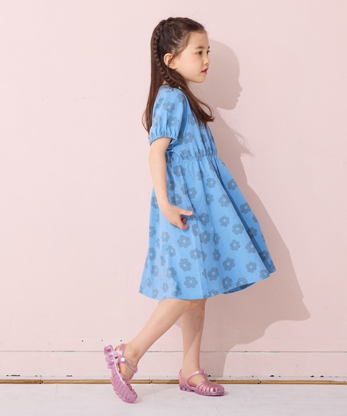 LSP WOW(エルエスピーワオ)の「【LSP WOW!】総柄カットソーワンピース(ワンピース・キッズ・オフホワイト/ピンク/グリーン/ベージュ/ライトブルー・90/100/110/120/80/130)」の11枚目の写真