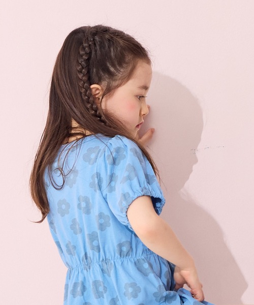 LSP WOW(エルエスピーワオ)の「【LSP WOW!】総柄カットソーワンピース(ワンピース・キッズ・オフホワイト/ピンク/グリーン/ベージュ/ライトブルー・90/100/110/120/80/130)」の7枚目の写真