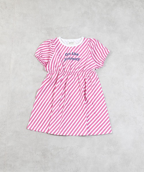 LSP WOW(エルエスピーワオ)の「【LSP WOW!】総柄カットソーワンピース(ワンピース・キッズ・オフホワイト/ピンク/グリーン/ベージュ/ライトブルー・90/100/110/120/80/130)」の22枚目の写真