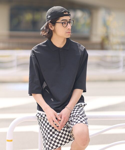 CRAFT STANDARD BOUTIQUE(クラフトスタンダードブティック)の「接触冷感/速乾/UVカット レイヤードポロシャツ(ポロシャツ・メンズ・チャコールグレー/ブラック/ベージュ・XL/L/M)」の12枚目の写真