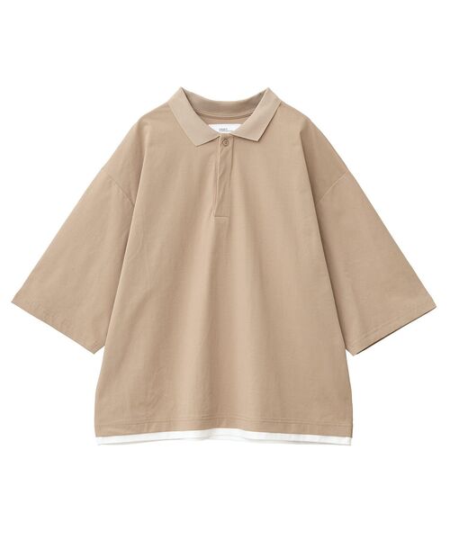 CRAFT STANDARD BOUTIQUE(クラフトスタンダードブティック)の「接触冷感/速乾/UVカット レイヤードポロシャツ(ポロシャツ・メンズ・チャコールグレー/ブラック/ベージュ・XL/L/M)」の21枚目の写真