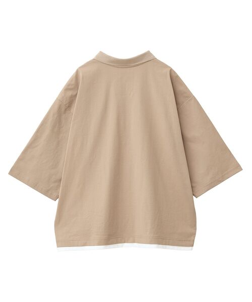 CRAFT STANDARD BOUTIQUE(クラフトスタンダードブティック)の「接触冷感/速乾/UVカット レイヤードポロシャツ(ポロシャツ・メンズ・チャコールグレー/ブラック/ベージュ・XL/L/M)」の20枚目の写真