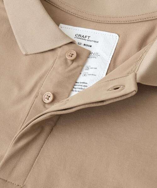 CRAFT STANDARD BOUTIQUE(クラフトスタンダードブティック)の「接触冷感/速乾/UVカット レイヤードポロシャツ(ポロシャツ・メンズ・チャコールグレー/ブラック/ベージュ・XL/L/M)」の16枚目の写真