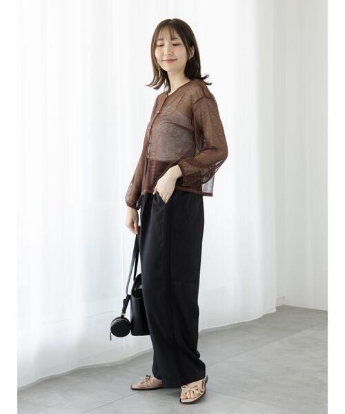 Te chichi TERRASSE（テチチテラス）の「シアーストライプトップス（その他トップス・レディース・ブラウン/ブラック/オフホワイト・F）」の18枚目の写真