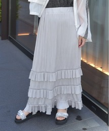 カットプリーツフリルスカート