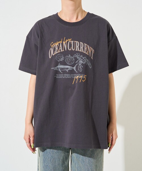 セール】限定展開 SEAFOOD プリント 半袖 Tシャツ（Tシャツ