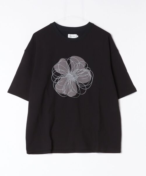 ATELANE(アテレーン)の「ATELANE 梨地/アソート半袖Tシャツ/刺繍デザイン/切替デザイン(Tシャツ/カットソー・メンズ・グリーン/ホワイト系その他/ホワイト系その他3/ブラック系その他/ホワイト系その他2/ブラック系その他2/ブラック系その他3/ブラック・L/M)」の1枚目の写真