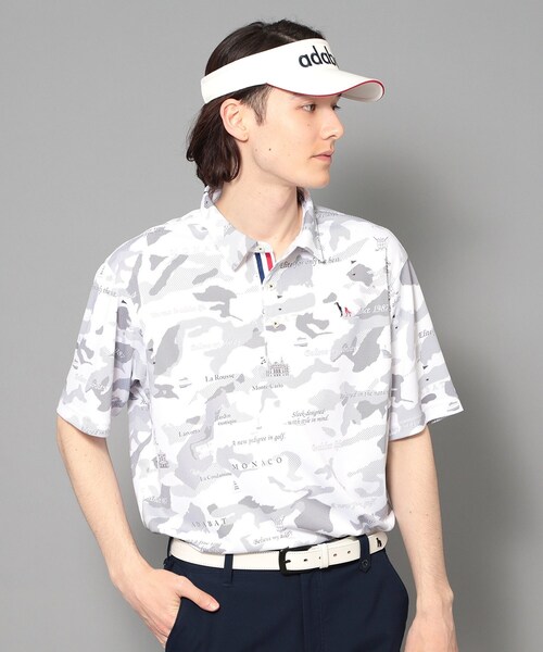 adabat(アダバット)の「【新レーベル ADABAT NAVY】UVカット/吸水速乾 モナコリンクスプリントポロシャツ(ポロシャツ・メンズ・ベージュ系/ホワイト系その他/ネイビー系/ホワイト系1/ブラック系・52/50/48/46)」の3枚目の写真
