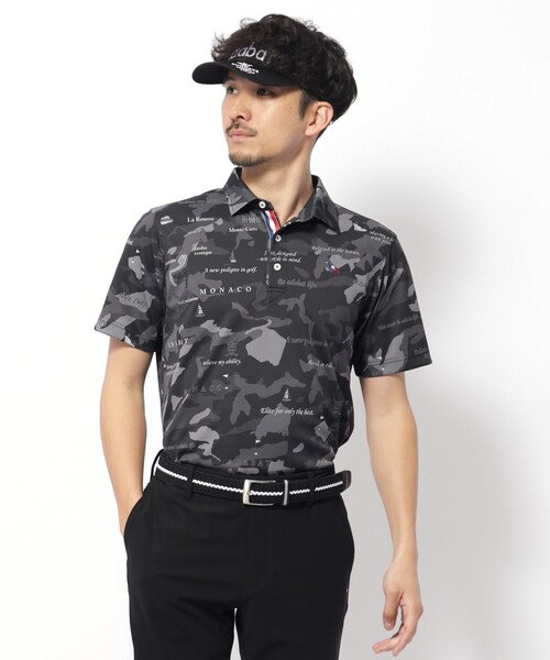 adabat(アダバット)の「【新レーベル ADABAT NAVY】UVカット/吸水速乾 モナコリンクスプリントポロシャツ(ポロシャツ・メンズ・ベージュ系/ホワイト系その他/ネイビー系/ホワイト系1/ブラック系・52/50/48/46)」の1枚目の写真