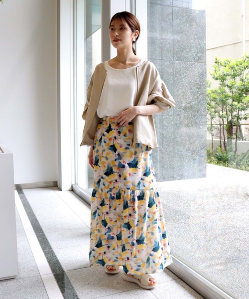 Jines（ジネス）の「デシンタンクトップブラウス（シャツ/ブラウス・レディース・ブラック/ホワイト・38）」の3枚目の写真