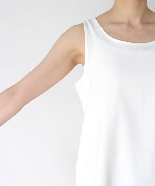 Jines（ジネス）の「デシンタンクトップブラウス（シャツ/ブラウス・レディース・ブラック/ホワイト・38）」の12枚目の写真