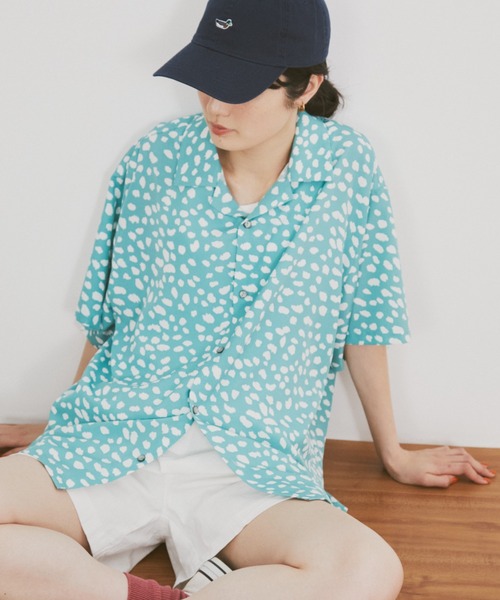 MERLOT（メルロー）の「アソートアロハシャツ（シャツ/ブラウス・レディース・グリーン系その他/ブラック系その他/ホワイト系その他・FREE）」の3枚目の写真