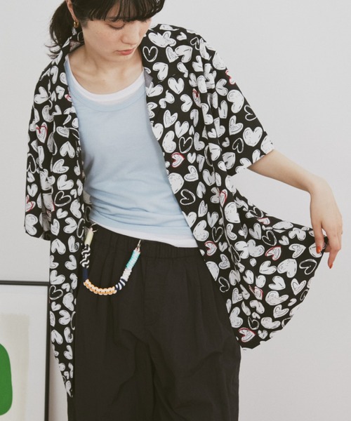 MERLOT（メルロー）の「アソートアロハシャツ（シャツ/ブラウス・レディース・グリーン系その他/ブラック系その他/ホワイト系その他・FREE）」の6枚目の写真