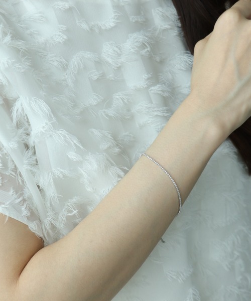 Three Four Time（ｽﾘｰﾌｫｰﾀｲﾑ）の「テニスチェーンマグネットブレスレット（ブレスレット・レディース・シルバー/ピンクゴールド/ゴールド・FREE）」の5枚目の写真