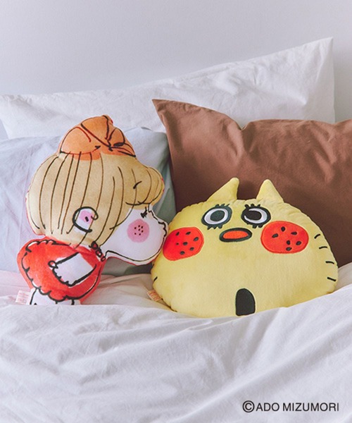昭和レトロ★日本製★アニメ 原宿系 水森亜土 亜土ちゃん系 クッション 座布団 セール】クッション ミータン[水森亜土コラボ]（クッション/クッション