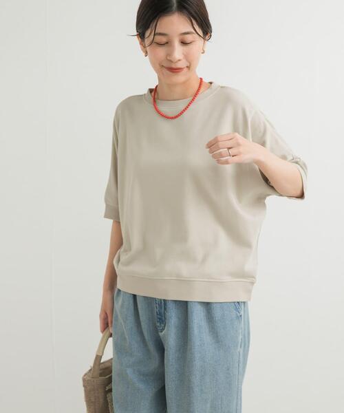 URBAN RESEARCH DOORS（アーバンリサーチドアーズ）の「『セットアップ対応』モダールコットンドルマン裏毛プルオーバー（Tシャツ/カットソー・レディース・グレー/ベージュ系その他/ブラック・MEDIUM）」の18枚目の写真