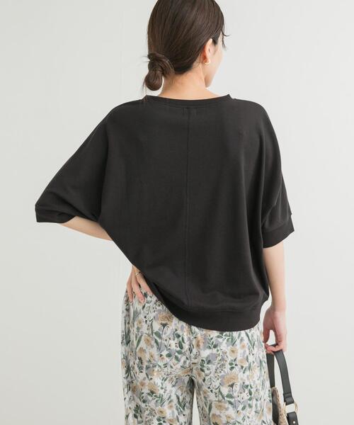 URBAN RESEARCH DOORS（アーバンリサーチドアーズ）の「『セットアップ対応』モダールコットンドルマン裏毛プルオーバー（Tシャツ/カットソー・レディース・グレー/ベージュ系その他/ブラック・MEDIUM）」の10枚目の写真