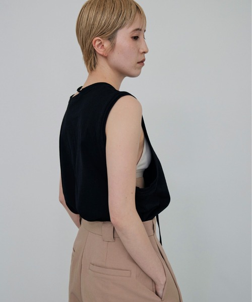 lit（リット）の「Choker Sleeveless TEE（Tシャツ/カットソー・レディース・オフホワイト/ブラック・FREE）」の19枚目の写真