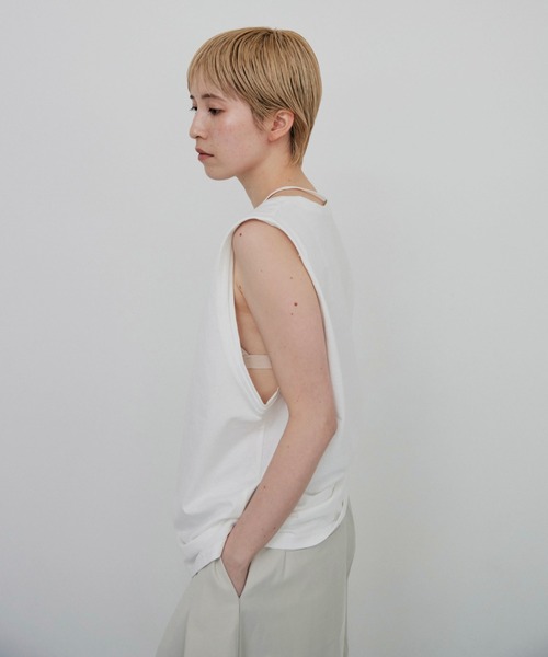 lit（リット）の「Choker Sleeveless TEE（Tシャツ/カットソー・レディース・オフホワイト/ブラック・FREE）」の10枚目の写真