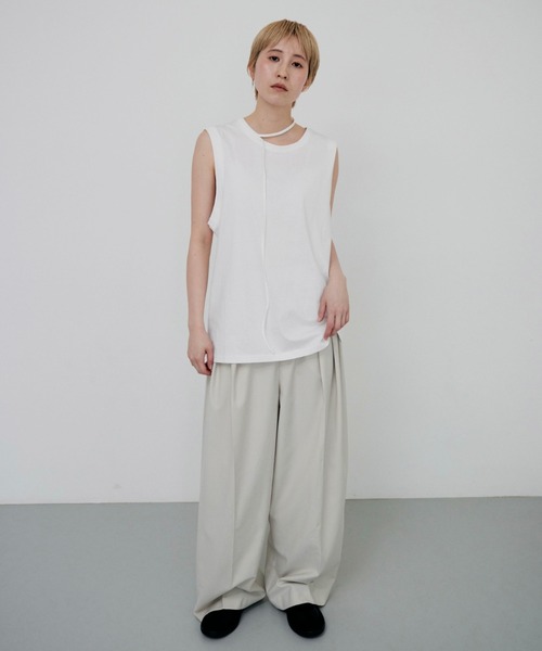 lit（リット）の「Choker Sleeveless TEE（Tシャツ/カットソー・レディース・オフホワイト/ブラック・FREE）」の12枚目の写真