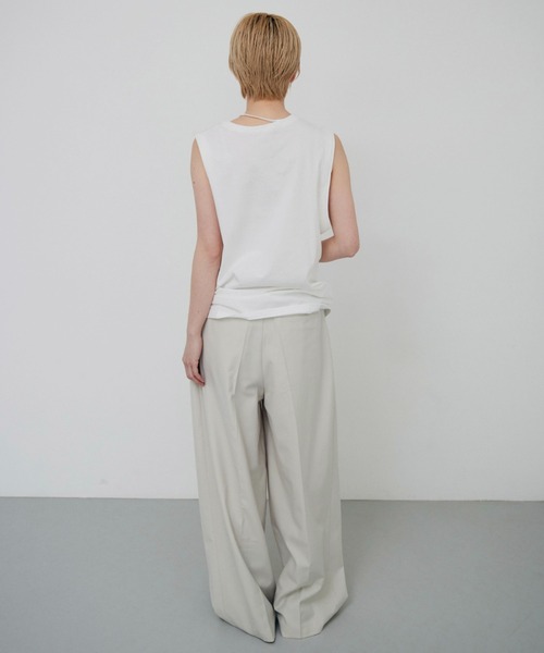 Tシャツ・カットソー [CHEMEHC] FRILLY SLEEVELESS Choker Sleeveless TEE（Tシャツ/カットソー）｜lit（リット）の