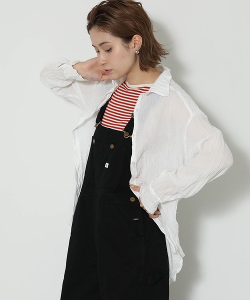 ブラウス シャツ ワッシャー楊柳シャツ レディース セール】ワッシャー楊柳シャツ（シャツ/ブラウス）｜Gready