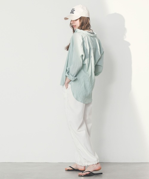 今期新品⭐︎Re Fiina ワッシャー楊柳シャツGready brilliant セール】ワッシャー楊柳シャツ（シャツ/ブラウス）｜Gready