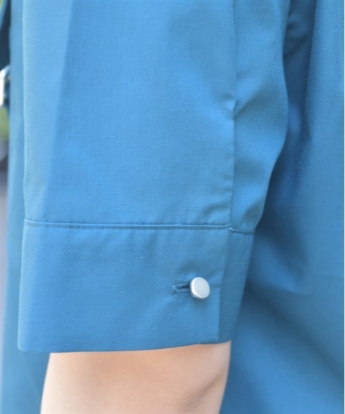 axes femme（アクシーズファム）の「ハトメ使タブショートシャツ（シャツ/ブラウス・レディース・ホワイト/ブラック/ブルーグリーン・FREE）」の11枚目の写真