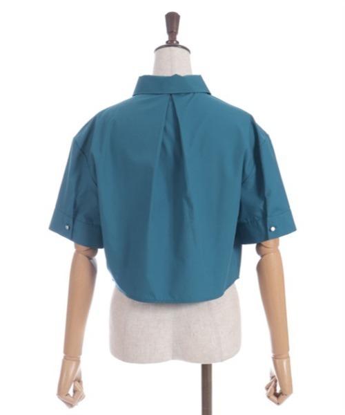 axes femme（アクシーズファム）の「ハトメ使タブショートシャツ（シャツ/ブラウス・レディース・ホワイト/ブラック/ブルーグリーン・FREE）」の16枚目の写真