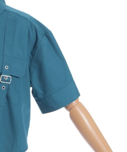 axes femme（アクシーズファム）の「ハトメ使タブショートシャツ（シャツ/ブラウス・レディース・ホワイト/ブラック/ブルーグリーン・FREE）」の21枚目の写真