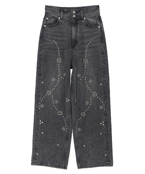 パンツ STUDS DETAIL STRAIGHT DENIM PANTS STUDS DETAIL STRAIGHT DENIM PANTS（デニムパンツ）｜Ameri